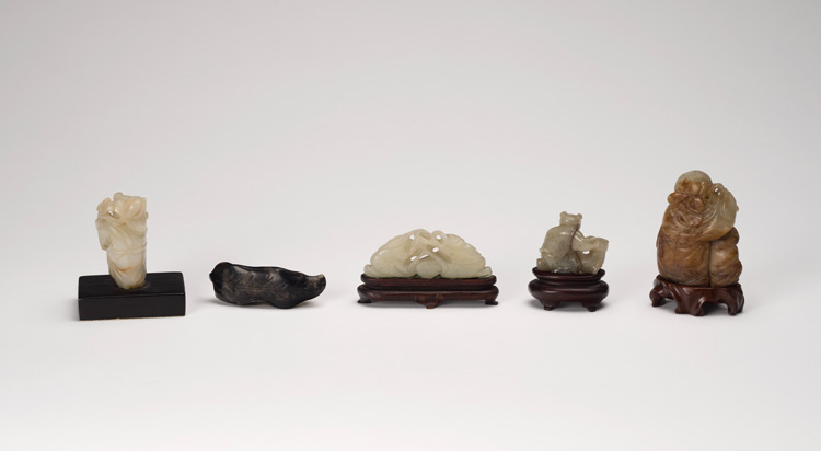 Five Chinese Jade Figural Carvings by  Chinese Art