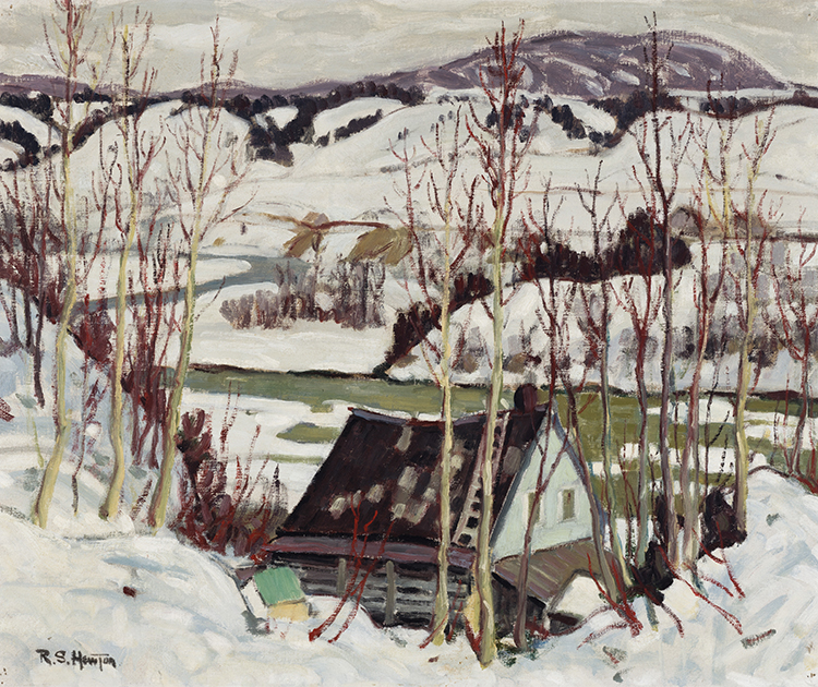 Winter Landscape with Home par Randolph Stanley Hewton