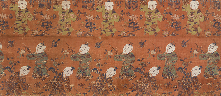 A Chinese Silk 'Boys' Panel, 19th Century by  Chinese Art