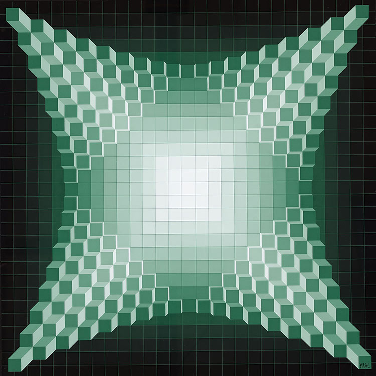 Structure cristalline V-O by Jean-Pierre (Yvaral) Vasarely
