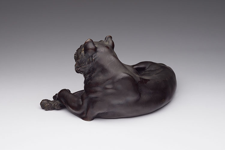 A Large Patinated Bronze Okimono of a Tiger, Signed, Meiji Period (1868-1912) by  Japanese Art