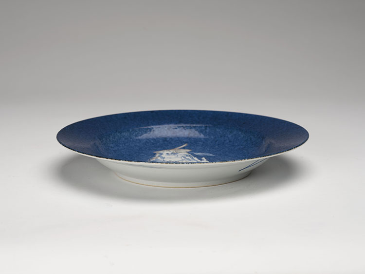 A Chinese Powder-Blue and Copper-Red Decorated ‘Monk’ Dish, Kangxi Period (1662-1722) by  Chinese Art