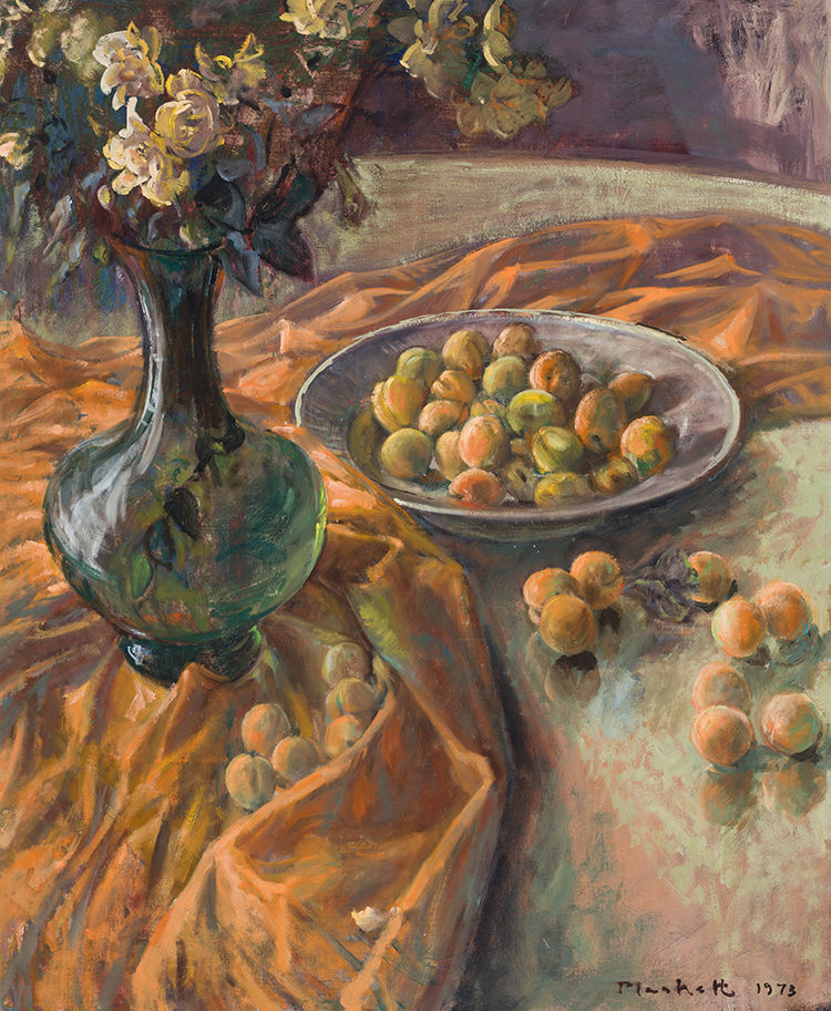 Apricots and Flowers par Joseph Francis (Joe) Plaskett