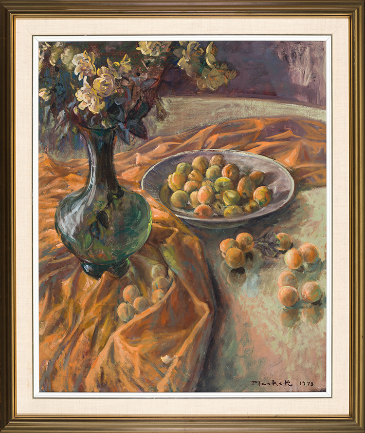 Apricots and Flowers by Joseph Francis (Joe) Plaskett