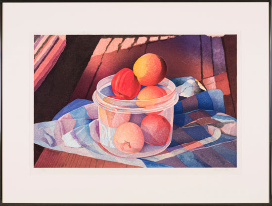 Peaches in a Plastic Pot par Mary Frances Pratt