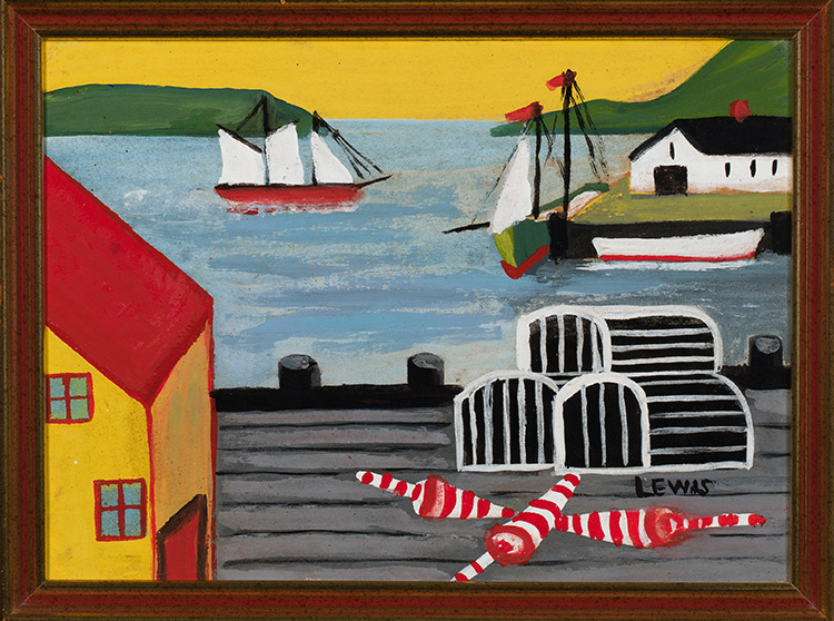 Fishing Boats and Lobster Traps par Maud Lewis