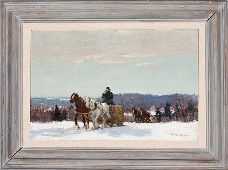 Logging Team in Winter par Frederick Simpson Coburn