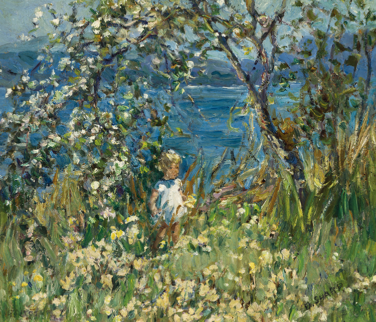 Seaside Meadow / Children by the Sea (verso) by Dorothea Sharp