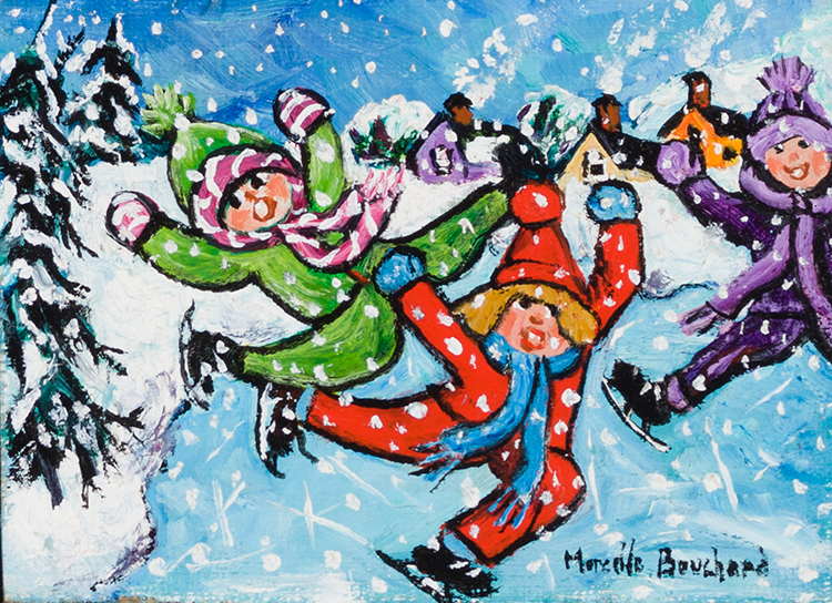Les petits patineurs par Marcelle Bouchard