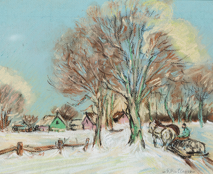 Winter Morning, Hochelaga, Québec par Gertrude Des Clayes