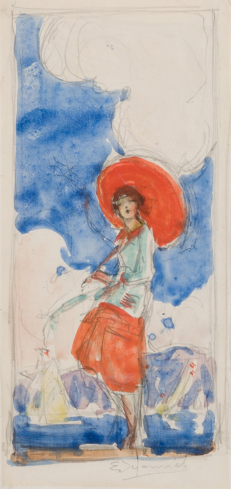 Girl with Parasol par Edmund Dyonnet
