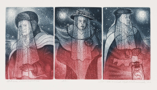 Three Mummers by David Lloyd Blackwood