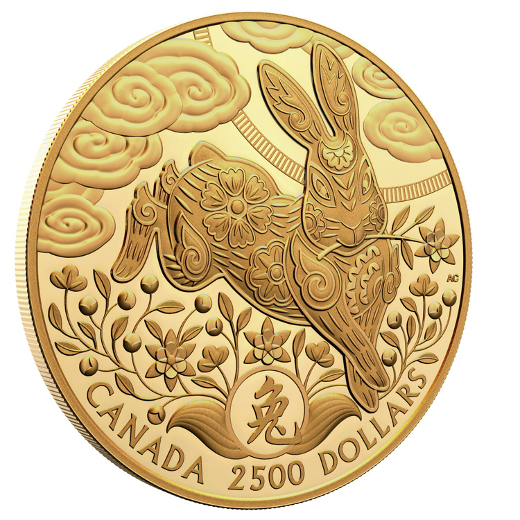 2023 Pure Gold Coin – Lunar Year of the Rabbit par Royal Canadian Mint - Monnaie royale canadienne