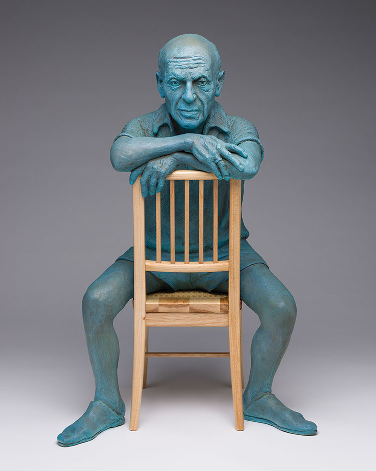 Picasso on a Chair (PH 6/9) par Joseph Hector Yvon (Joe) Fafard