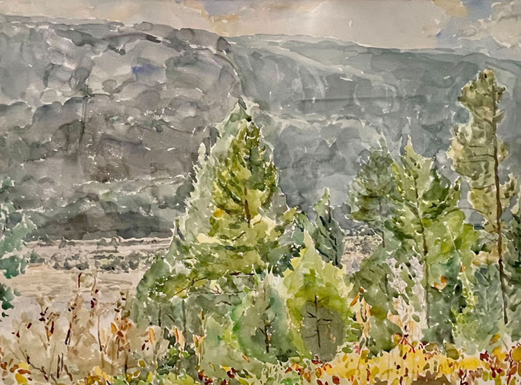 The Columbia River Valley (WC-059-87) par Dorothy Knowles