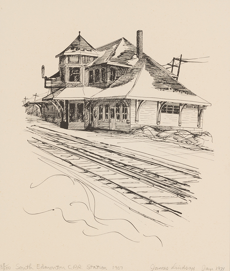 South Edmonton CPR Station, 1907 by James Lindsay