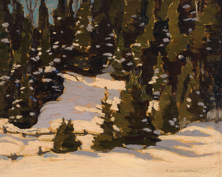 Wood Interior, Winter, Algoma District by Alexander Young (A.Y.) Jackson