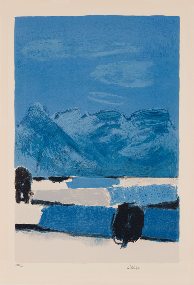 Champ de lavande à Sainte-Jalle par Bernard Cathelin