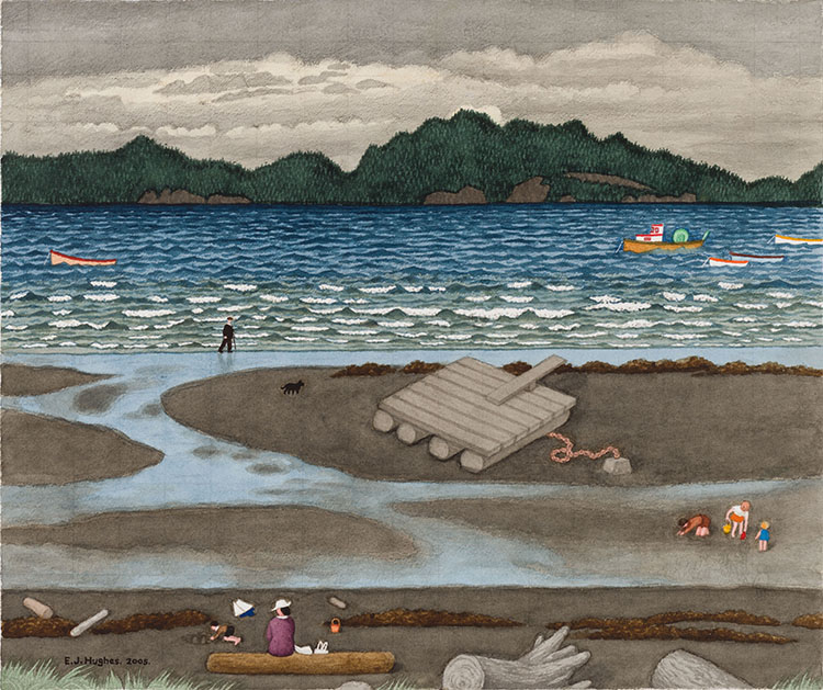 Low Tide, Qualicum Beach by Edward John (E.J.) Hughes