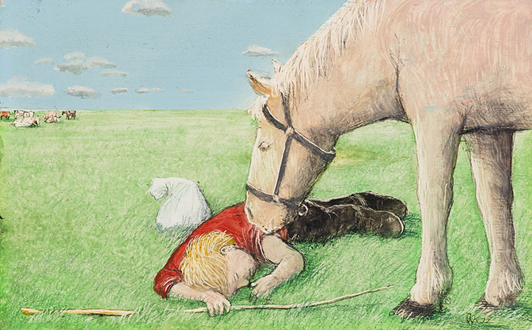 Time to Take the Cows Home Master by William Kurelek