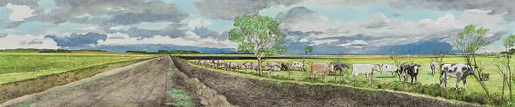 The Bog Road Today par William Kurelek