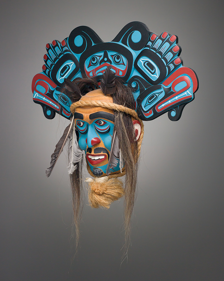 Maamtagila Portrait Chief Mask Wearing Sisuitl Headdress par Ned Matilpi