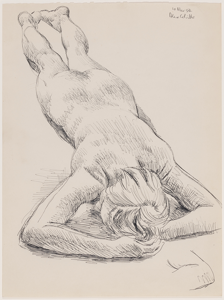 Study for Nude on Rug par Alexander Colville