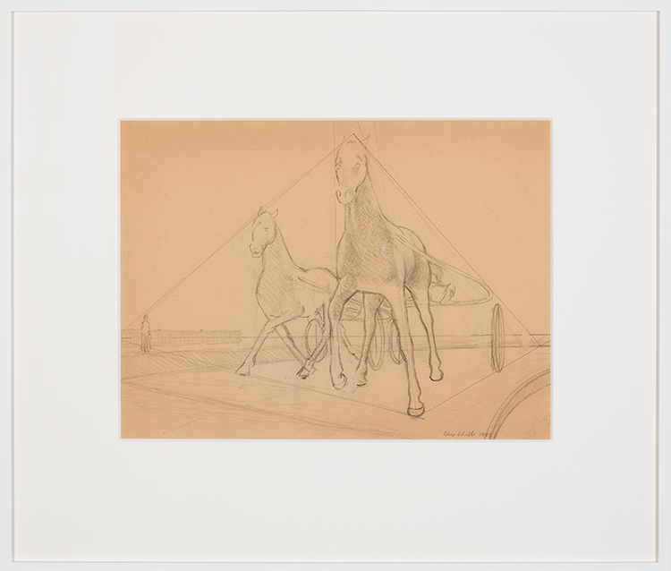 Study for Two Pacers (AC00006) by Alexander Colville