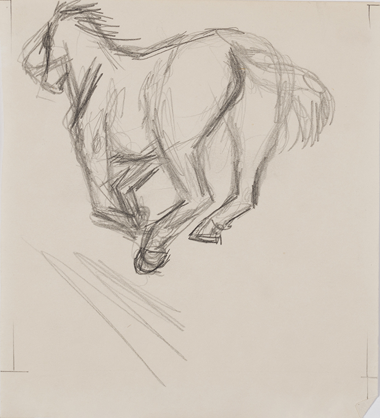 Study for Horse and Train (AC00465) by Alexander Colville
