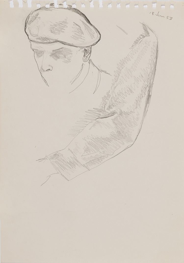 Study for Soldier and Girl at Station (AC02505) by Alexander Colville
