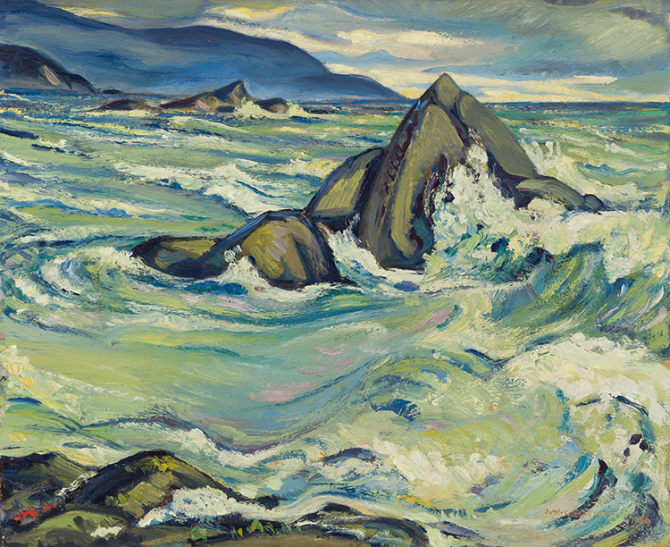 Green Sea at Maquinna Point, Nootka Island, BC by James Williamson Galloway (Jock) Macdonald