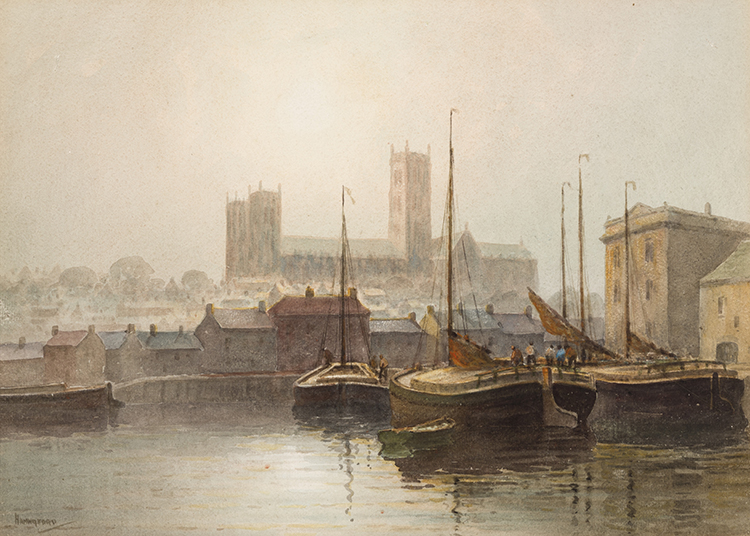 Brayford Pool and Lincoln Cathedral par Charles E. Hannaford