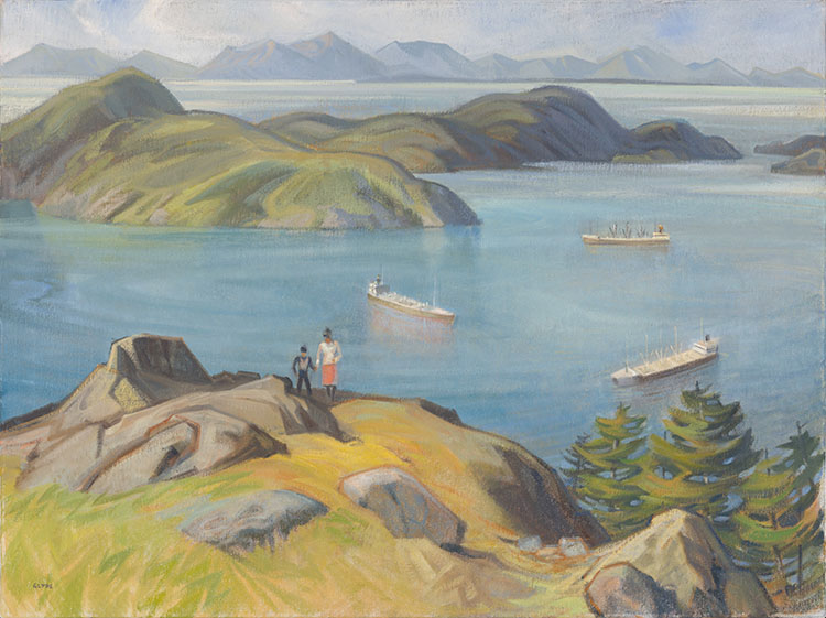 Distant Mainland from Pender Island by Henry George Glyde