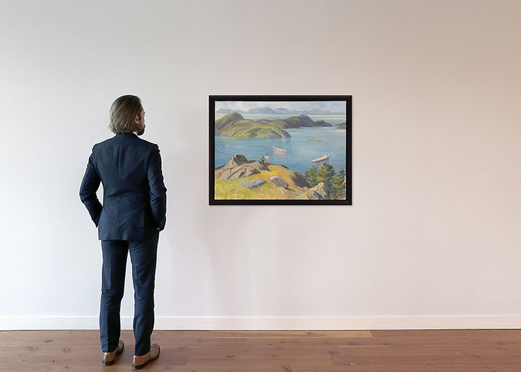 Distant Mainland from Pender Island by Henry George Glyde