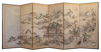 Large Japanese Folding Screen, 18th/19th Century by  Japanese Art sold for $1,875