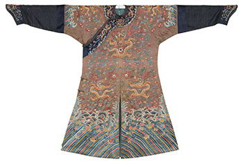 A Rare Chinese Embroidered Silk Ground Dragon Robe, Jifu, Late 19th Century by  Chinese Art vendu pour $9,375